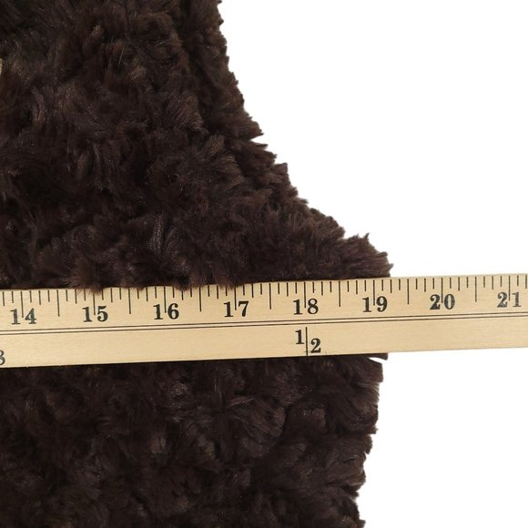 CoVelo Clothing Teddy Bear Vest Jacket Womens Sz 8 Snap Close Brown Faux Fur - Picture 3 of 16